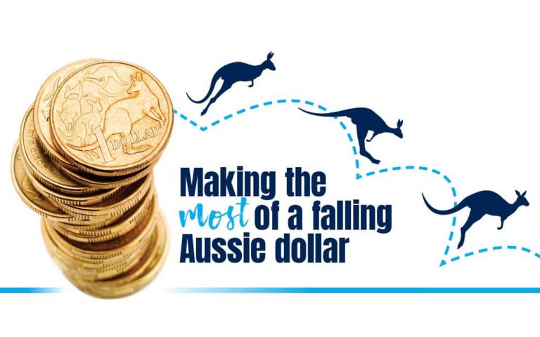 Making the most of a falling Aussie dollar