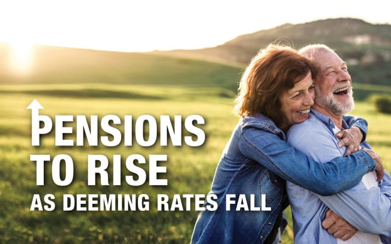Pensions to rise as deeming rates fall